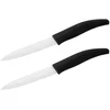 Image de Nirosta 9920850 Set van 2 keramische keukenmessen, Snijmes, Lemmet van 12,5 cm, Wit, Zwart, Keramiek, Plastic, 24,5x3 cm