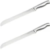 Image de Nirosta 9319950 Set van 2 Broodmessen, Snijmes, 20cm lemmet, Zilverkleurig, Roestvrij staal, 33,5x3cm