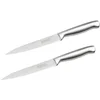 Image de Nirosta 9320150 Set van 2 gekartelde keukenmessen, Vleesmessen met tanden, Lemmet van 12 cm, Zilver, Roestvrij staal, 24x2 cm