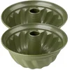 Image de Zenker 9347650 Set van 2 Kougelhopfvormen, Kouglofvorm, groene anti-aanbakvorm, ILAG, Carnaubawas, 25 x 11,5 cm
