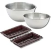 Image de Set bestaande uit 2 chocoladevormen, 1 spatel Zenker, 2 mengkommen van roestvrij staal Fackelmann
