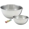 Image de Zenker & Fackelmann Set van 100 papieren muffinvormpjes 5 cm, 2 RVS mengkommen 20,5 cm & 25 cm, Siliconen spatel Lila, 5 cm diameter | 25 cm | 20,5 cm