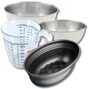 Image de Zenker 9375050 Bakset Ovale Broodvorm 26 cm Geruit Bodem, Anti-aanbak Teflon, Broodjes, 2 Mengkommen van Roestvrij Staal 20,5 en 25 cm, Plastic Maatbeker 1 L, Siliconen Spatel, Zwart