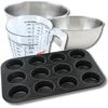 Image de Bakkersset met muffinvorm 12 holtes 38 x 26 cm, 2 mengkommen, maatbeker en spatel Zenker