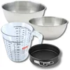 Image de Bakkerset met mini taartvorm 16 cm, 2 mengkommen, maatbeker en spatel Zenker