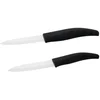 Image de Nirosta 9981250 Set van 2 keukenmessen met keramisch lemmet, officemes, keramisch mes, professioneel keukenmes, Keramiek, Plastic, Lengte van 18 cm en 24,5 cm