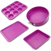 Image de Set van 4 fuchsia bakvormen, 23 tot 38 cm, Tasty Pastry