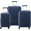 Image de Delsey Securitech Dune Kofferset 3-delig   55/66/76 cm   Polypropyleen   Expandable   TSA-slot   Dubbele wielen   Blue