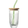 Image de Ouessant Smoothie Glas 45cl Met Deksel Glazen Rietje En Borstel