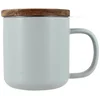 Image de OGO Living - Theemok met filter en houten dekseltje - Juliet - 300 ml - grijs