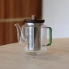 Image de OGO Living - Karl - Glazen theepot- groen handvat - 550 ml