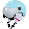 Image de Cairn Kinder Skihelm met Vizier - Orbit Visor - Turquoise Neon Pink - Maat 48/50