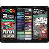Image de Posca graffiti verfmarker set metalen koffer 20 stuks stickers.
