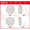 Image de TRW Plaquettes de frein, et mâchoires moto, MCB35 Allround organique