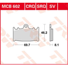 Image de TRW Plaquettes de frein, et mâchoires moto, MCB602 Allround organique