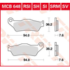 Image de TRW Plaquettes de frein, et mâchoires moto, MCB648 Allround organique