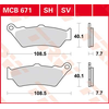 Image de TRW Plaquettes de frein, et mâchoires moto, MCB671 Allround organique
