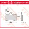 Image de TRW Plaquettes de frein, et mâchoires moto, MCB611SV Sinter street