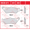 Image de TRW Plaquettes de frein, et mâchoires moto, MCB671SV Sinter street