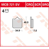 Image de TRW Plaquettes de frein, et mâchoires moto, MCB721SV Sinter street