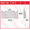 Image de TRW Plaquettes de frein, et mâchoires moto, MCB736SV Sinter street