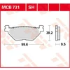 Image de Trw Performance Street & Road Tracks Yamaha Fjr 1300 01 Gesinterde Achterremvoeringen Zwart