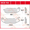 Image de TRW Plaquettes de frein, et mâchoires moto, MCB759 Allround organique