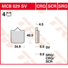 Image de TRW Plaquettes de frein, et mâchoires moto, MCB829SV Sinter street