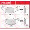 Image de TRW Plaquettes de frein, et mâchoires moto, MCB738 Allround organique