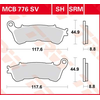 Image de TRW Plaquettes de frein, et mâchoires moto, MCB776 Allround organique
