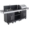 Image de BBQ Barbecueset op gas - Grill/Plancha - FIDGI 3 + buffet + aanrecht