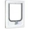 Image de ZOLUX kattenluik met 4 standen voor grote katten en kleine honden - B24 x H32,5 cm - Voor houten, PVC en metalen deuren - Loopbrug - Wit