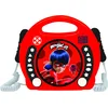Image de Lexibook Miraculous Ladybug CD-speler met 2 geïntegreerde microfoons, Programmeerfunctie, Koptelefoonaansluiting, voor kinderen, Werk met AC of batterij, Rood/Zwart, RCDK100MI
