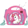 Image de Lecteur CD portable avec 2 microphones coloris Licorne