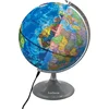 Image de Luminous Dag- en nachtglobe   kaart van de aarde overdag en kaart van sterrenbeelden die oplichten (French)