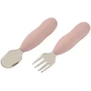 Image de Béaba Bestekset   Leren Eten voor Peuters   Ergonomische Lepel en Vork   BPA-vrij   Antislip   Vanaf 12 Maanden