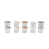 Image de Béaba Glazen Bewaarpotjes 250ml Set van 10 - Vriezer & Magnetron Bestendig - Naturel