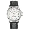 Image de Certus-Duidelijk heren horloge-Datumaanduiding-Zwart lederen band.