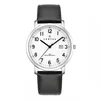 Image de Certus-Duidelijk heren horloge-Datumaanduiding-Zwart lederen band.