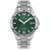 Image de Certus-model 616459-horloge-heren-datum-zilverkleurig-groene wijzerplaat-diameter 40 mm-10 atm waterdicht-gemaakt in Frankrijk