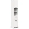 Image de Kolomkast Coralie | 33,6 x 32,8 x 191,5 cm | Wit - CBA - Badkamer kolomkast - Wit - MDF