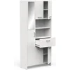 Image de Badkamerkast Coralie | 83,4 x 32,8 x 184,9 cm | Wit - CBA - Badkamer kolomkast - Wit - MDF