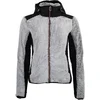 Image de Dames gebreide hoodie met rits in twee materialen Peak Mountain