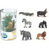 Image de Papo - Wilde Dieren Set   6 Speelfiguren   Zebra, Krokodil, Olifant, Leeuw, Nijlpaard & Gorilla   Wild Life Mini Plus Set 33020 - 7x4x3 cm - Vanaf 3 Jaar - Handgeschilderd