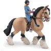Image de Speelfiguur - Paard - Tinker - Met haar amazone