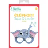 Image de GRAINES CREATIVES - 3D-masker van karton, olifant 16 x 23 cm, knutselset voor kinderen