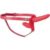 Image de Fetish Tentation - Strap on - Dubbel - Rood - 15.5 x 3cm en 8.7 x 2.9cm