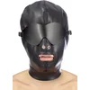 Image de Fetish Tentation - Bondage Masker - Vrije Neusgaten en Mond - Afneembare Blinddoek - Zwart