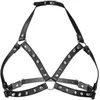 Image de Fetish Tentation - Bondageset - Sexy Aanpasbaar Borstharnas - 66 a 85cm buste - 35cm hoog - Kunstleer - Metalen Sluitingen