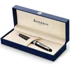 Image de Waterman Expert-balpen | Glimmend zwart met chromen rand | Medium punt | Blauwe inkt | met geschenkdoos